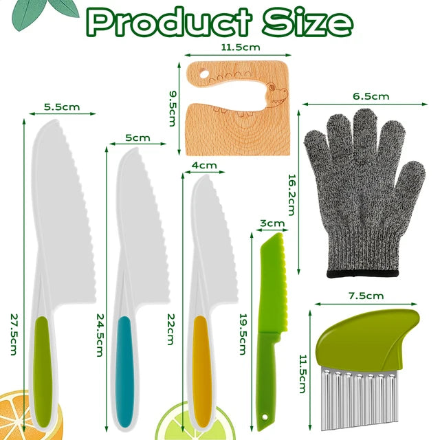 Safe Slice Kitchen Set™ Kid-Friendly Cutters & Peelers