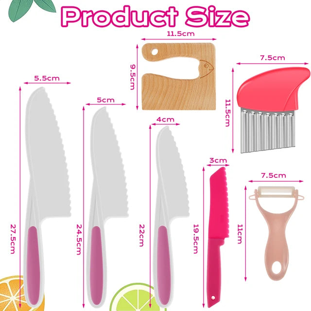 Safe Slice Kitchen Set™ Kid-Friendly Cutters & Peelers