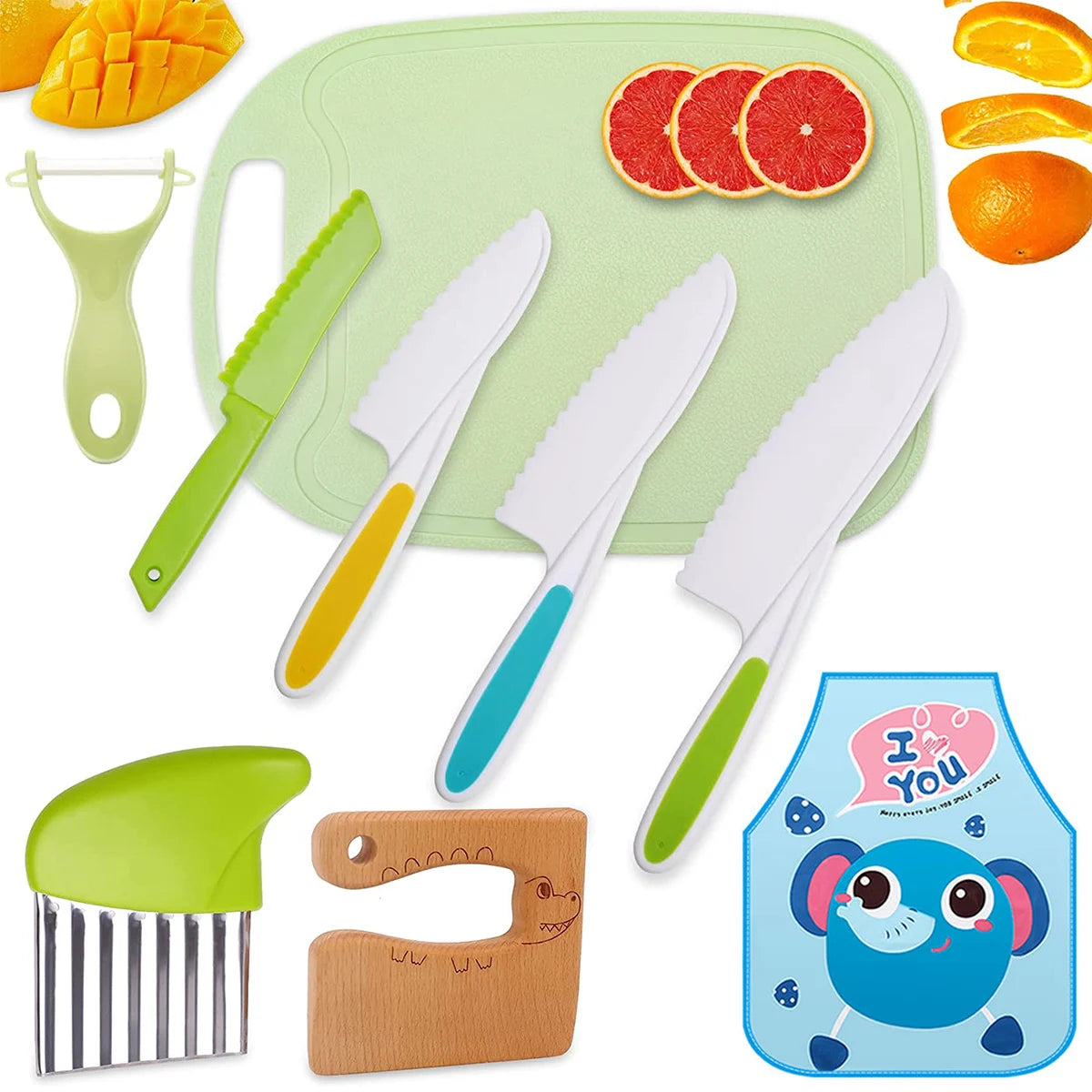 Safe Slice Kitchen Set™ Kid-Friendly Cutters & Peelers