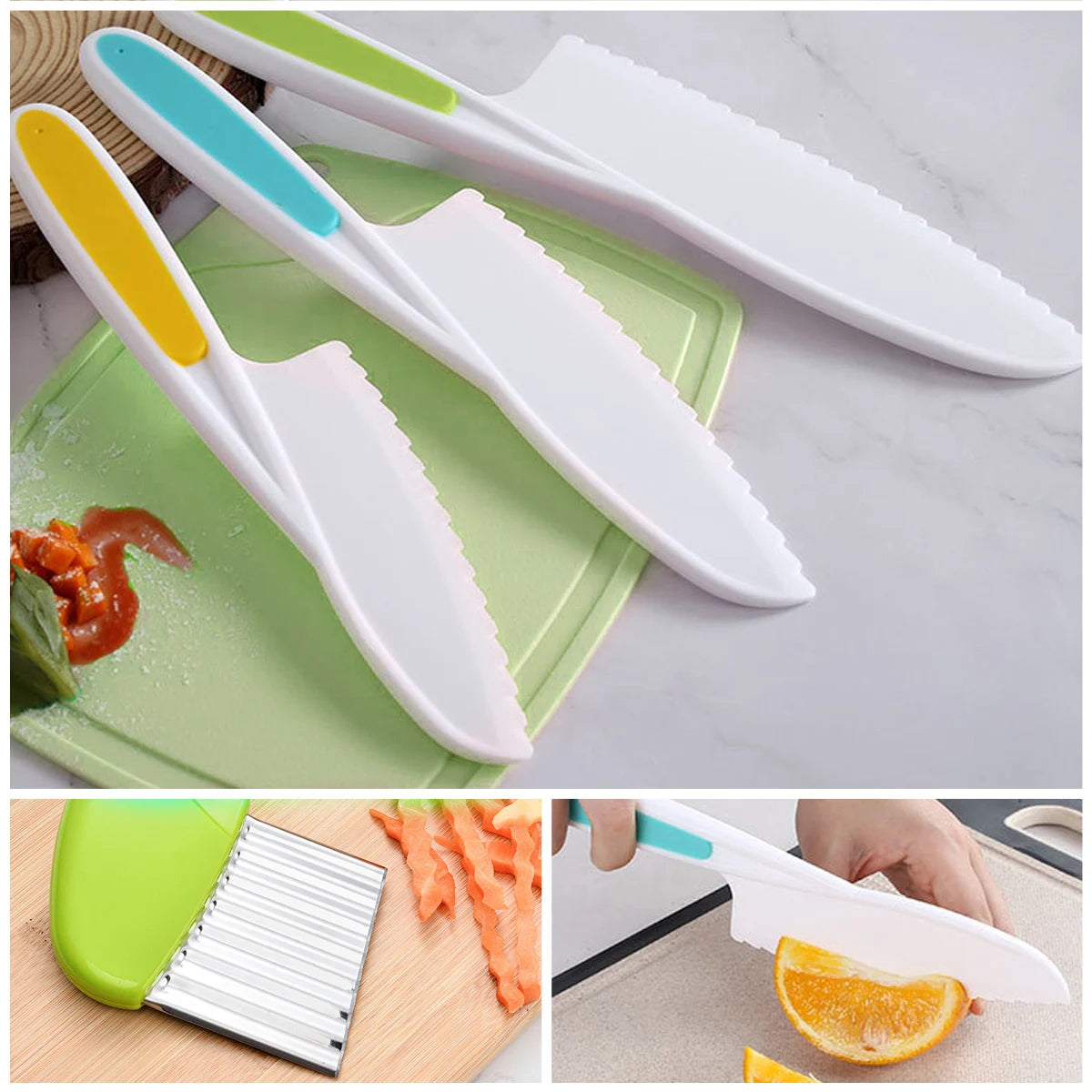 Safe Slice Kitchen Set™ Kid-Friendly Cutters & Peelers